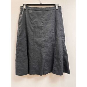 Ann Klein Womens Stretch Fit Flare Knee Length Skirt Black Size 12